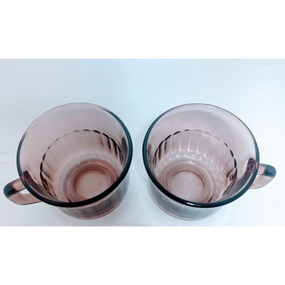 Vintage Mexico Cranberry Amethyst Glass Bowl Cups Blush Purple - Picture 3 of 6